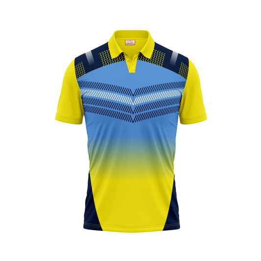 Next Print Polo Neck Printed Jersey Yellow NP50000160