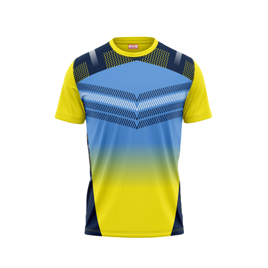 Round Neck Printed Jersey Yellow NP00246