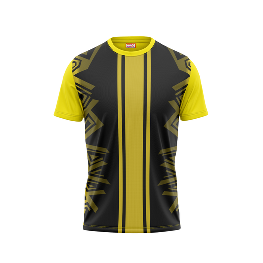 Round Neck Printed Jersey Yellow NP0025