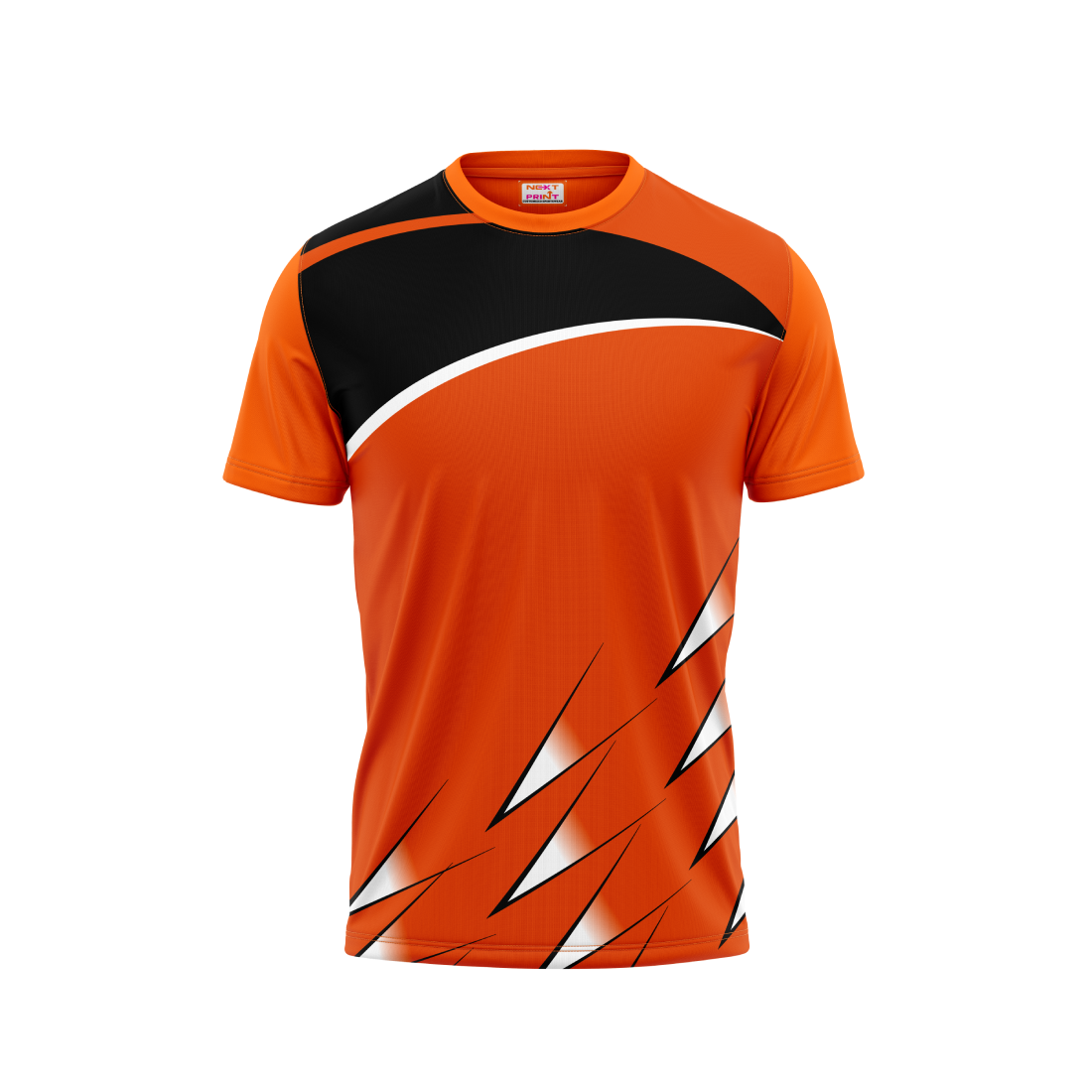 Round Neck Printed Jersey Orange NP0036