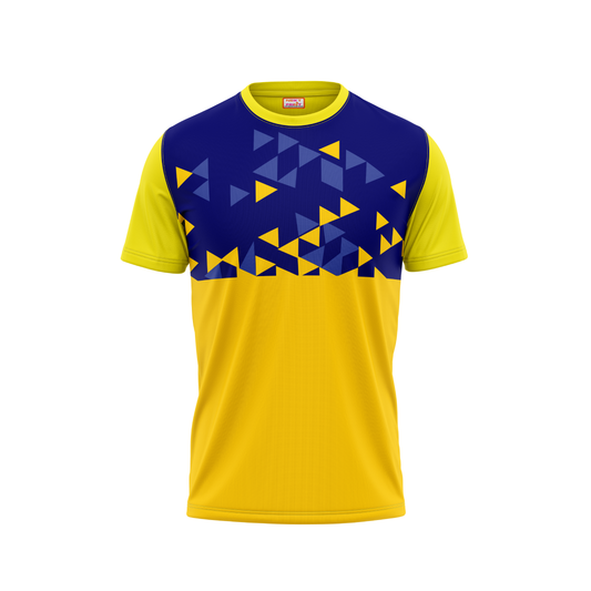 Round Neck Printed Jersey Yellow NP0041