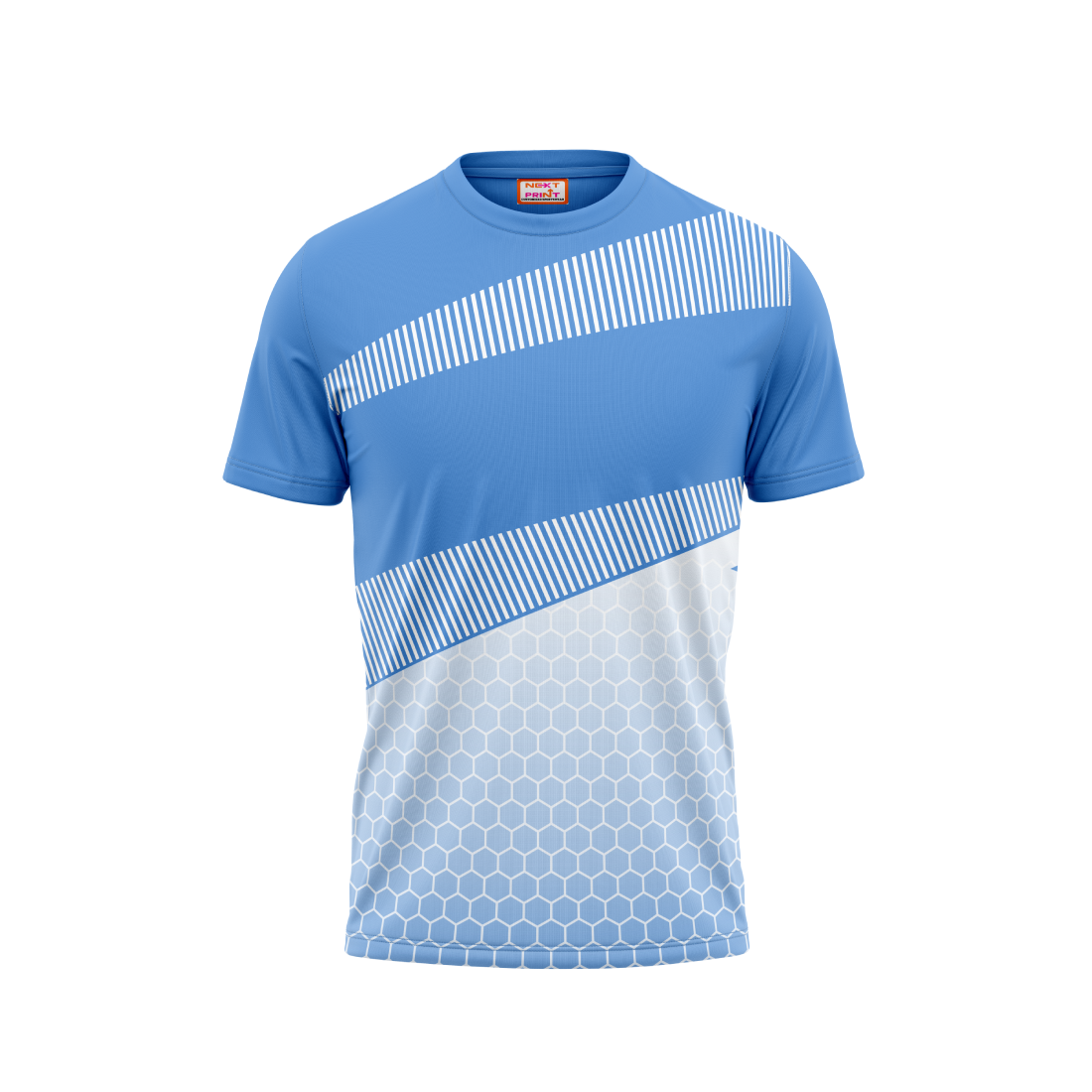Round Neck Printed Jersey Skyblue NP0047