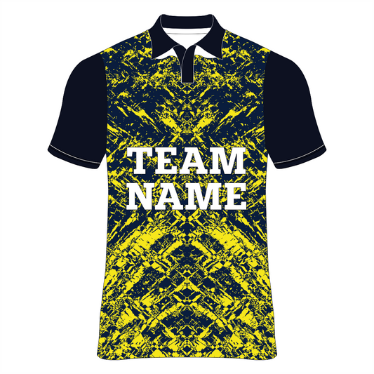 Nextprint customized black yellow design cricket jersey NP0080022