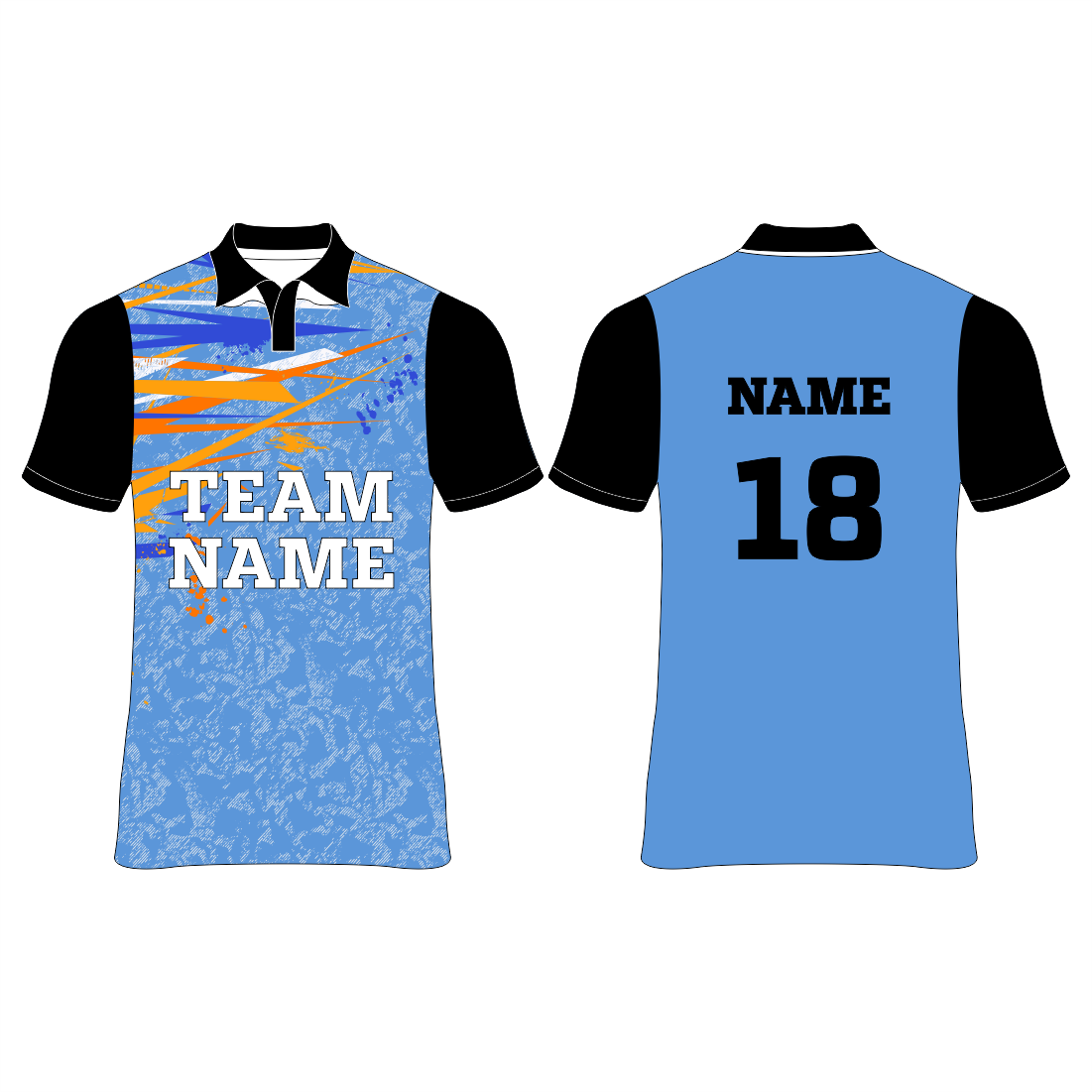 Nexprint customized blue design cricket jersey NP0080023