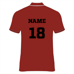 Nextprint customized red colour jersey printed your name and number NP0080045