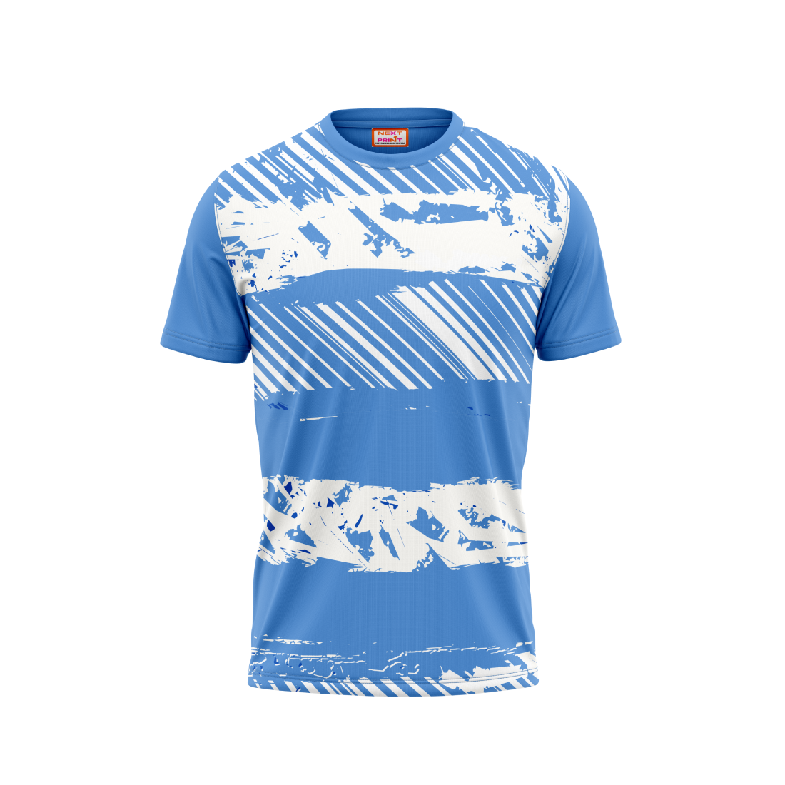 Round Neck Printed Jersey Skyblue NP0052