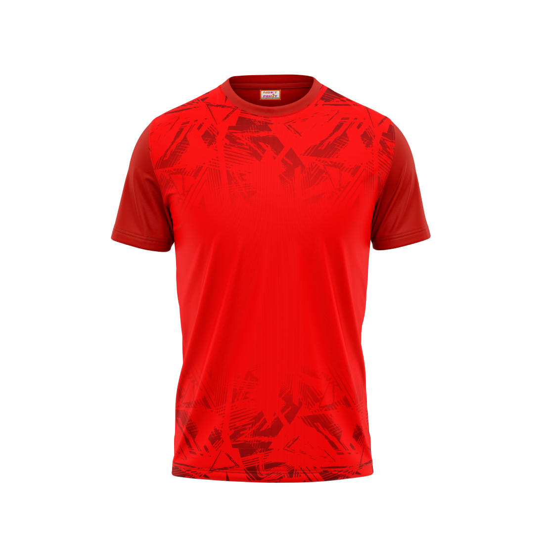 Round Neck Printed Jersey Red NP0028