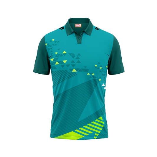 Next Print Polo Neck Printed Jersey Green NP0074
