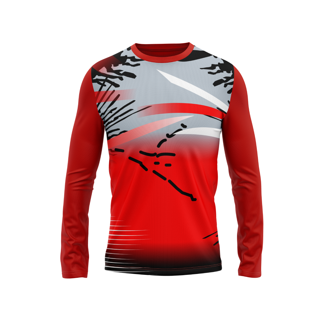 Round Neck Fullsleeve Printed Jersey Red NP0091