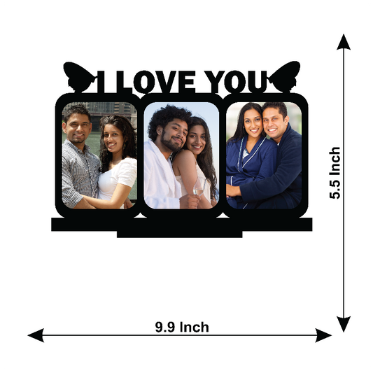 I LOVE YOU THREE IMAGES STAND FRAME