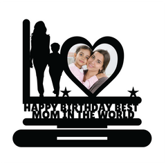 Happy Birthday Best Mom In The World Stand Frame