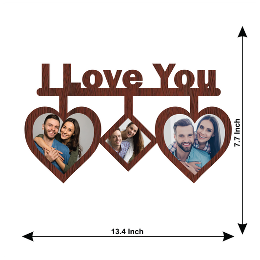 I LOVE YOU TWO DIFFERENT SHAPE IMAGES OF WALLFRAME