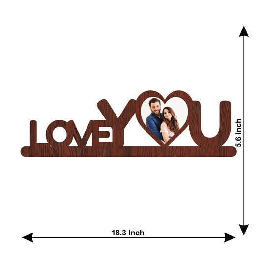 LOVE YOU A HEART SHAPE SINGLE IMAGE WALLFRAME