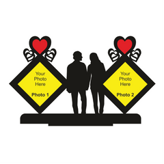 COUPLES  DOUBLE IMAGE STAND FRAME