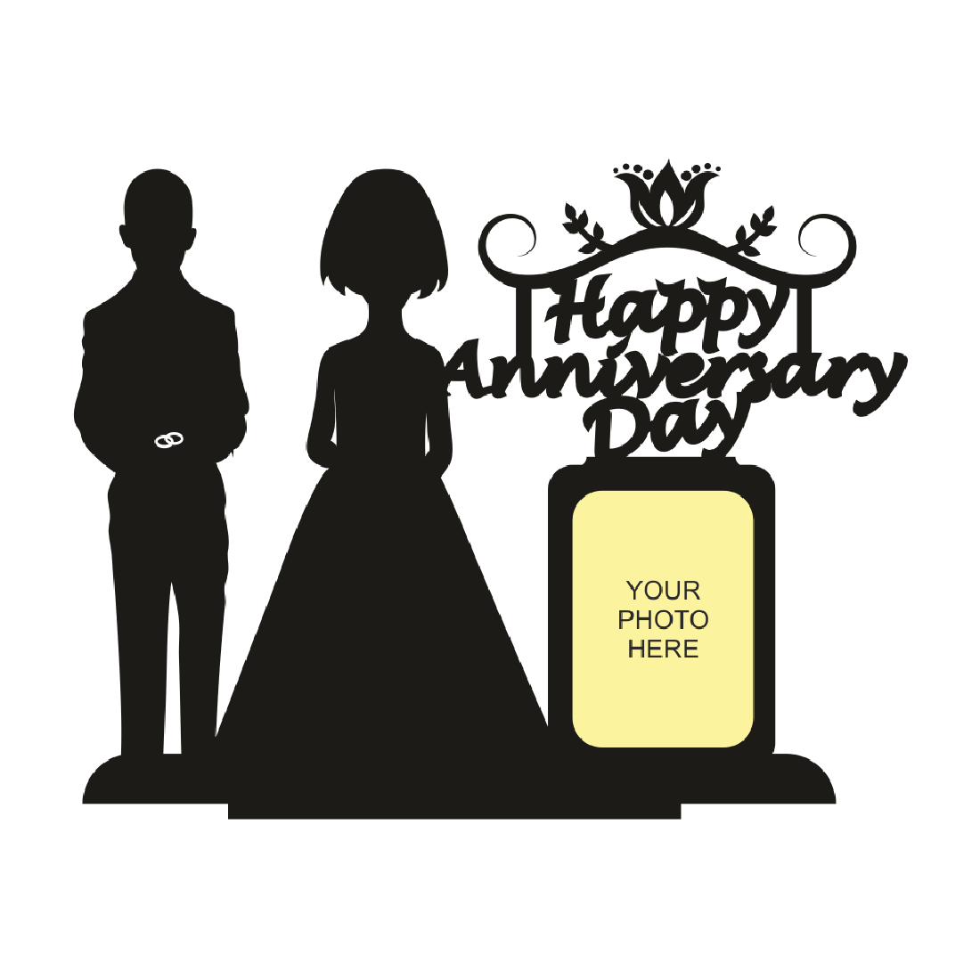 HAPPY ANNIVERSARY DAY TO LOVELY WIFE SINGLE IMAGE STAND FRAME