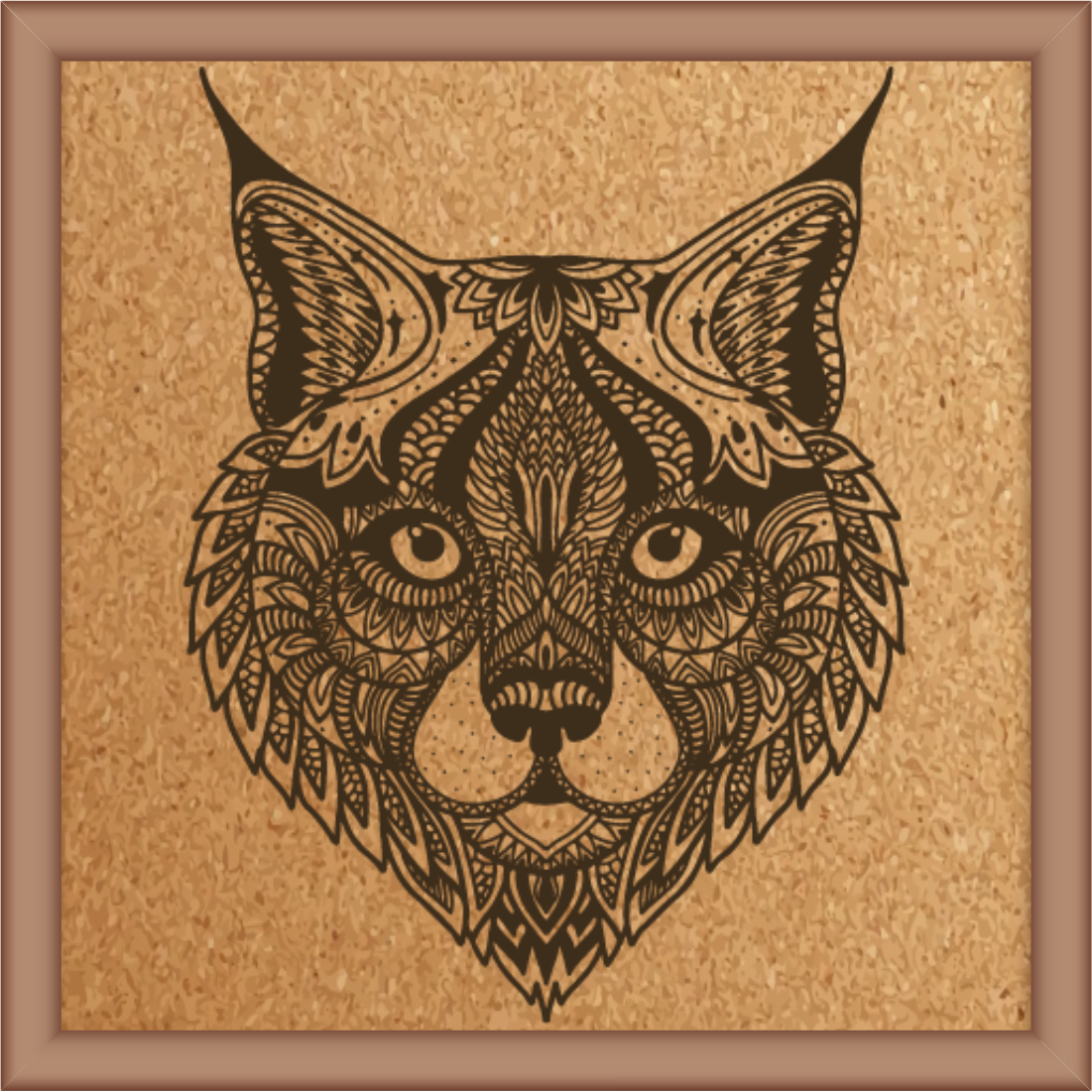 Next Print Laser Engraved  Animal Mandala Design