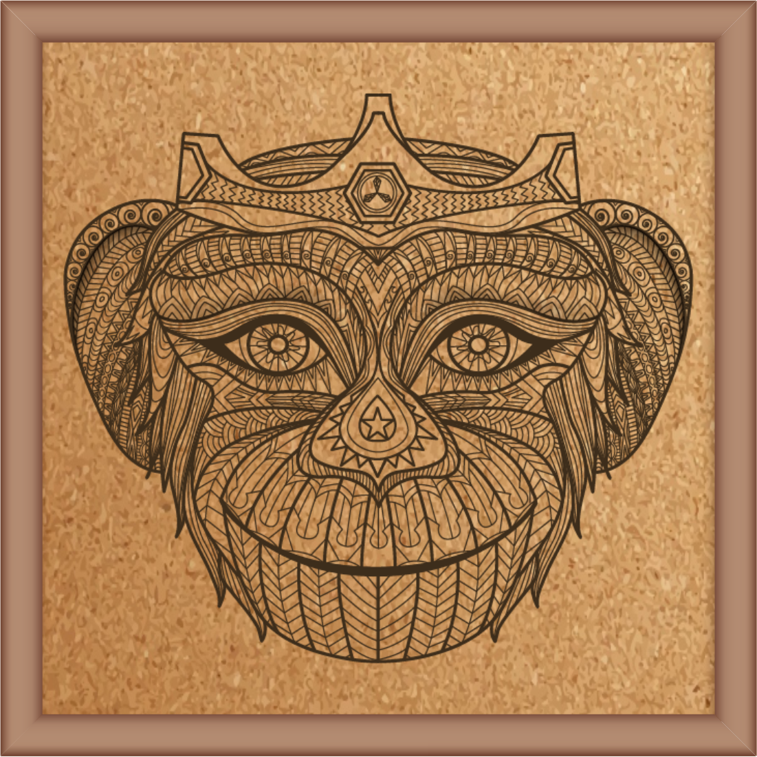 Next Print Laser Engraved Monkey Design