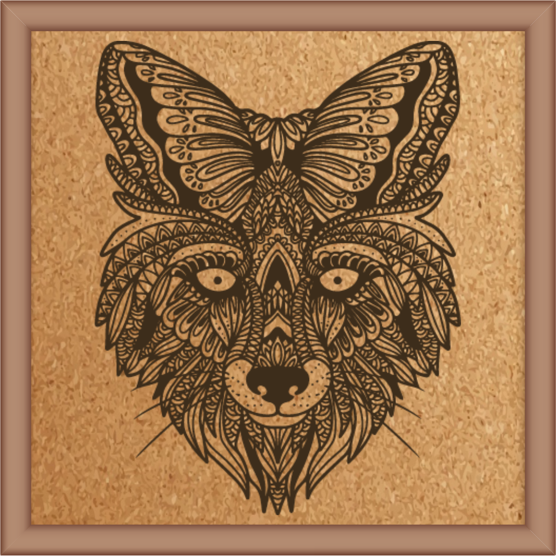 Next Print Laser Engraved  Animal Mandala Design