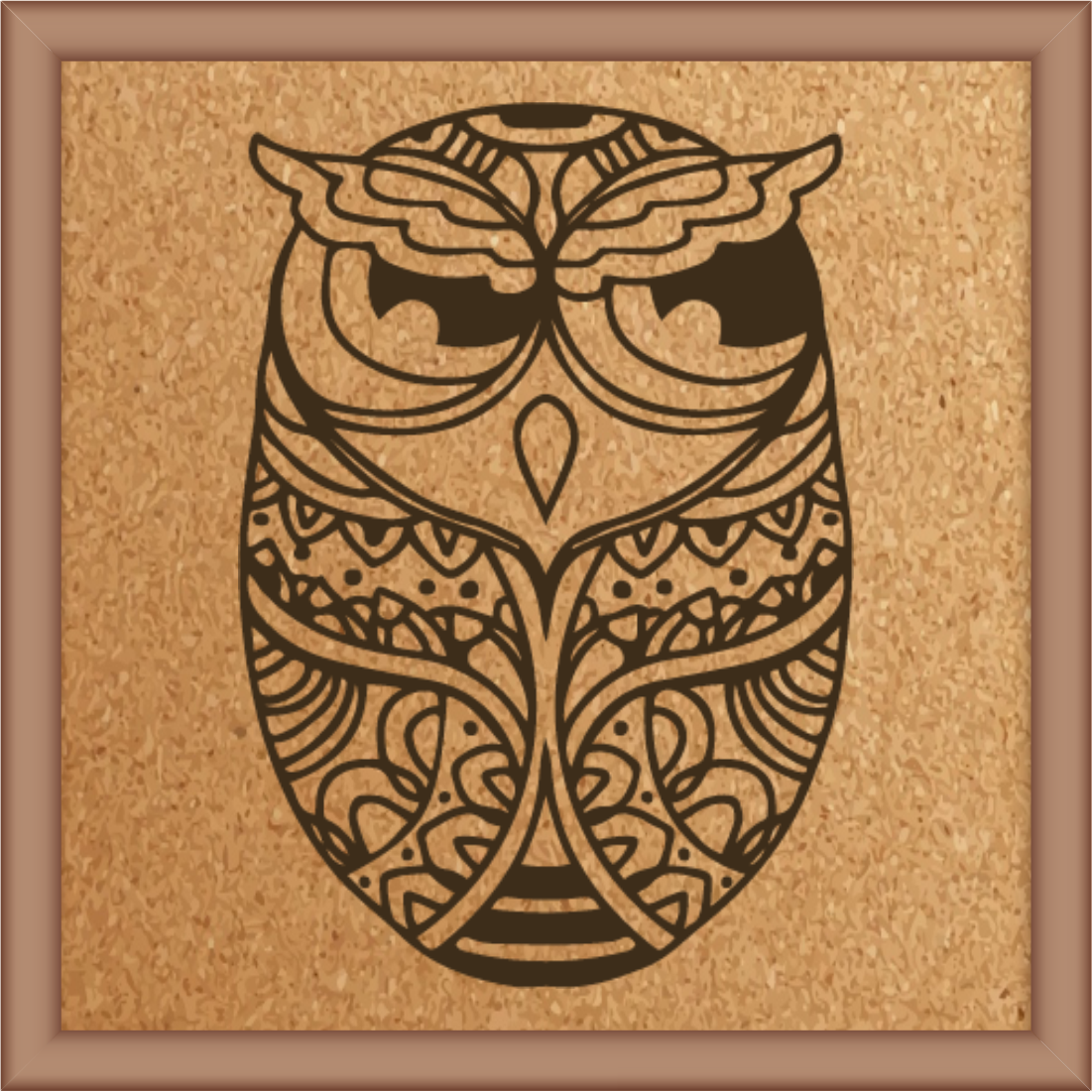 Next Print Laser Engraved Ethnic Owl Design