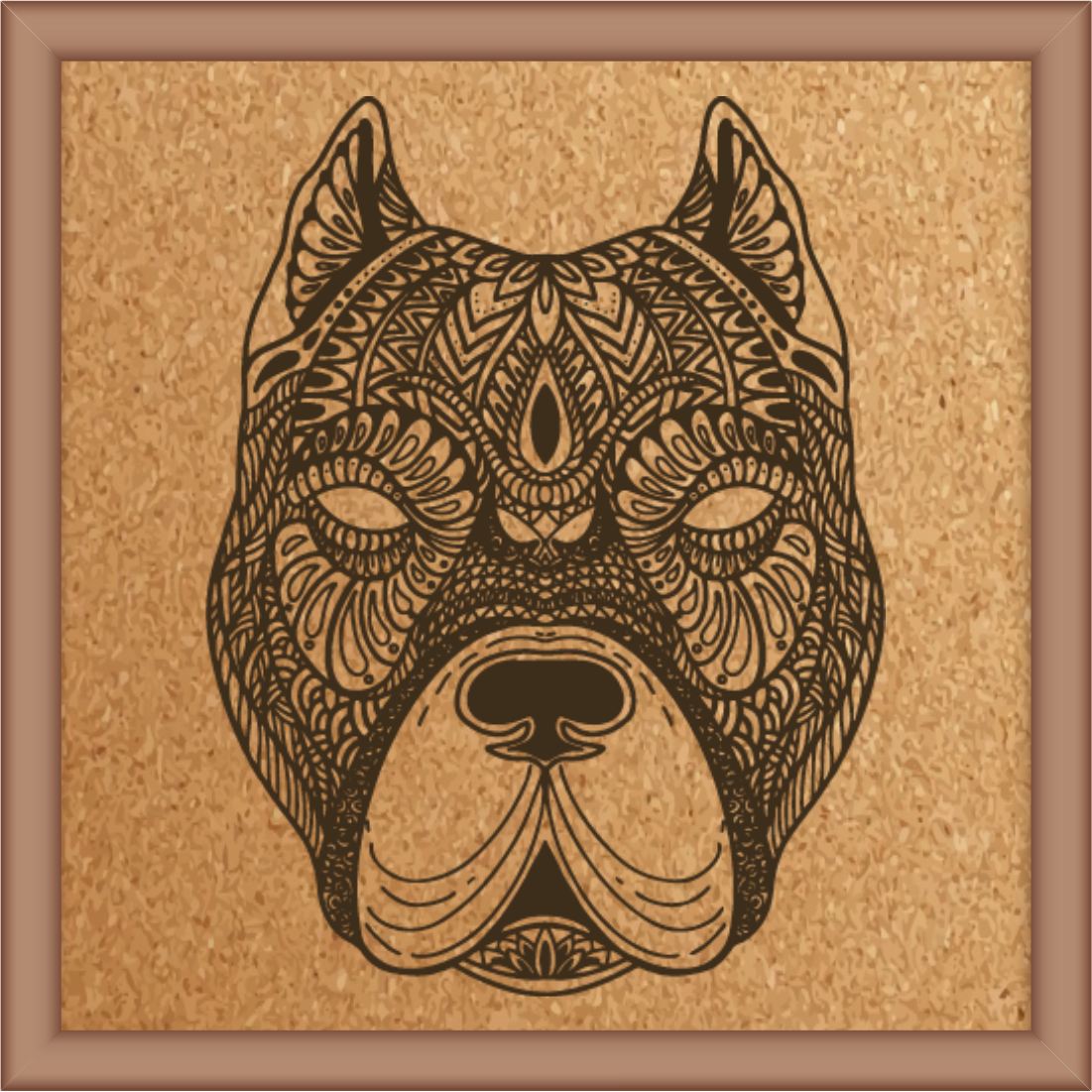 Next Print Laser Engraved Animal Mandala Design
