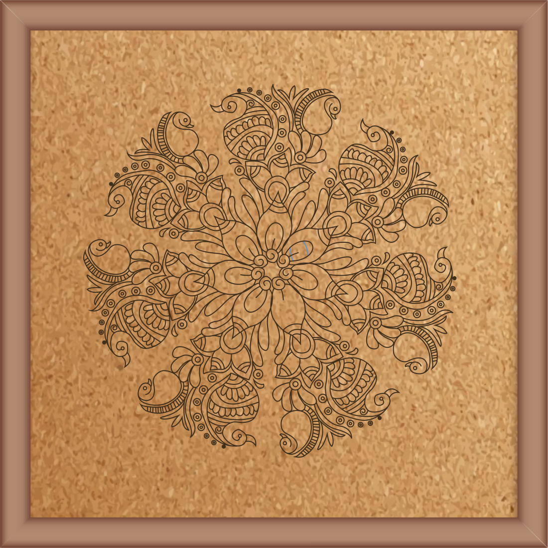 Next Print Laser Engraved Decorative Flower design