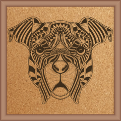 Next Print Laser Engrave Ethnic Abstract Dog  Design