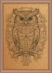 Next Print Laser Engraved Ornamental Owl Design
