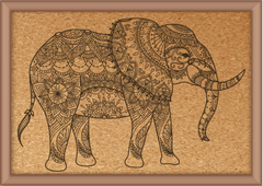 Next Print Laser Engraved Ornamental Elephant Design