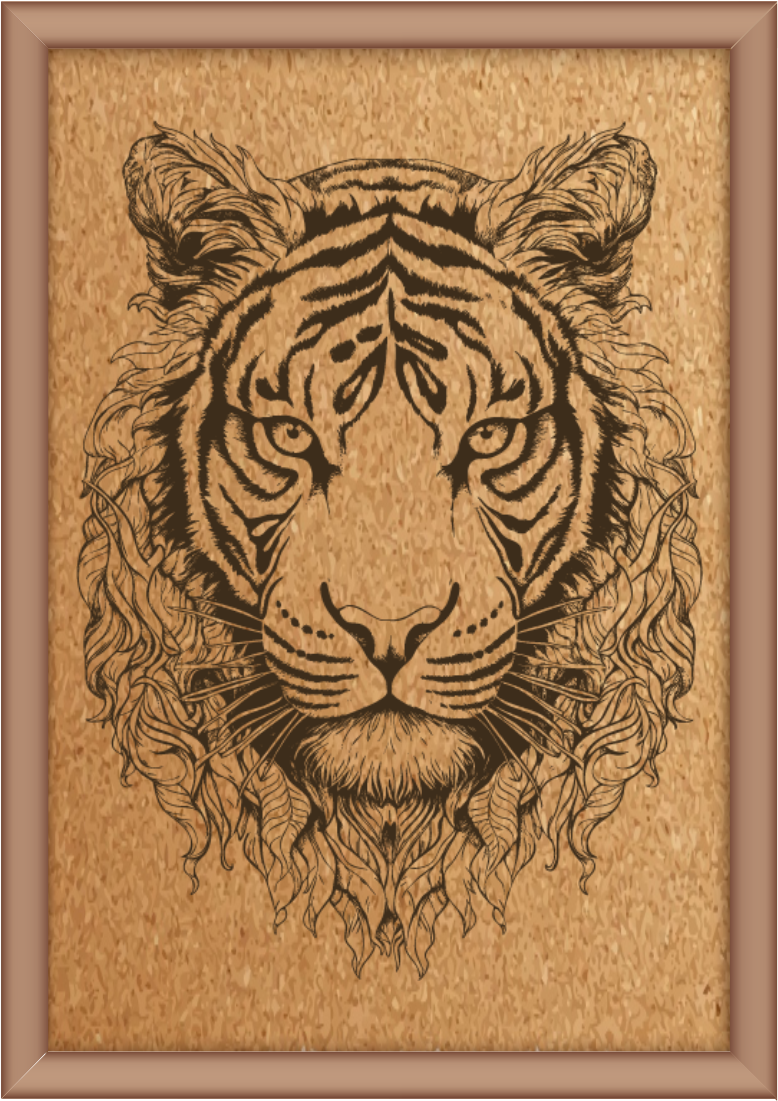 Next Print Laser Engraved Tiger Design