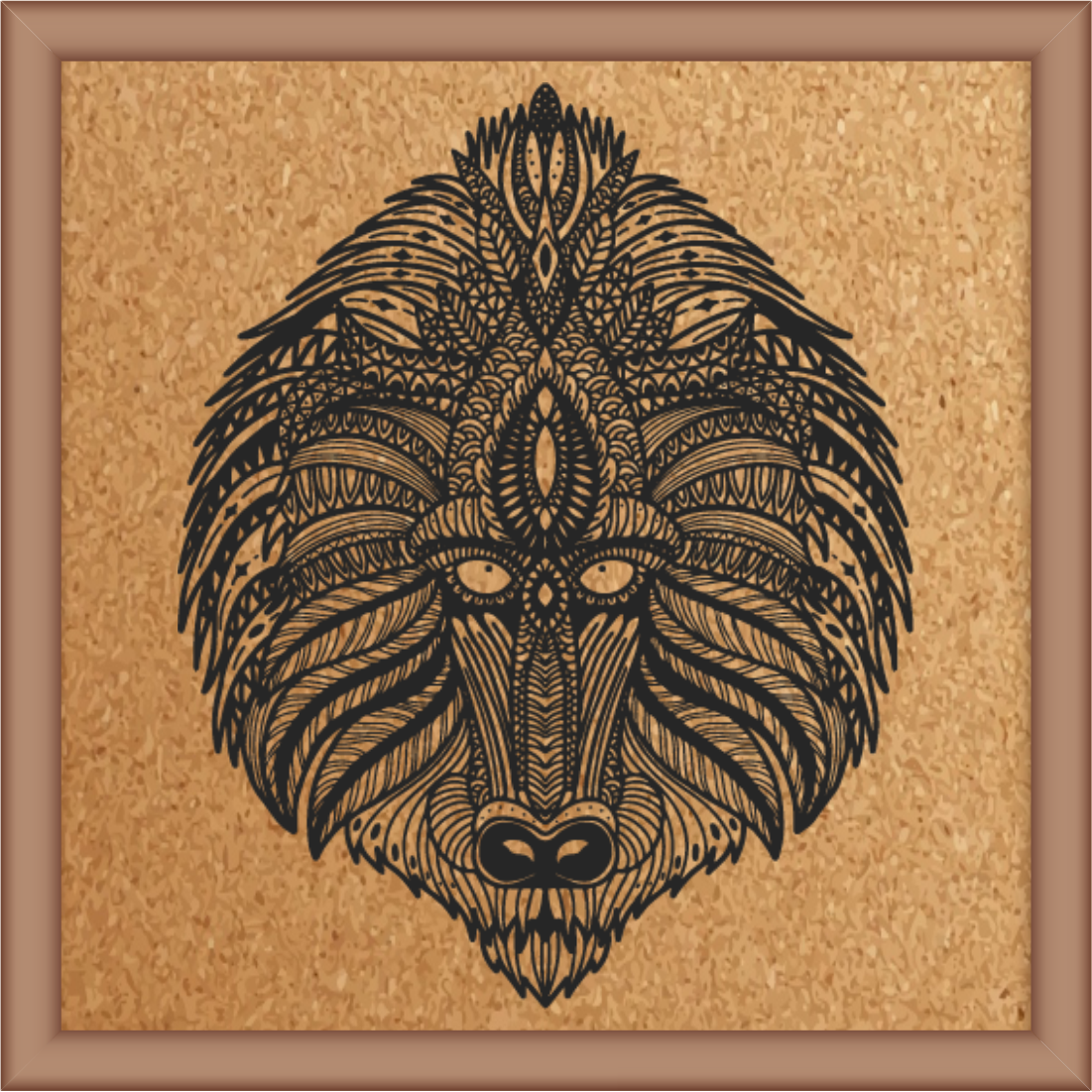 Next Print Laser Engraved Animal Mandala design