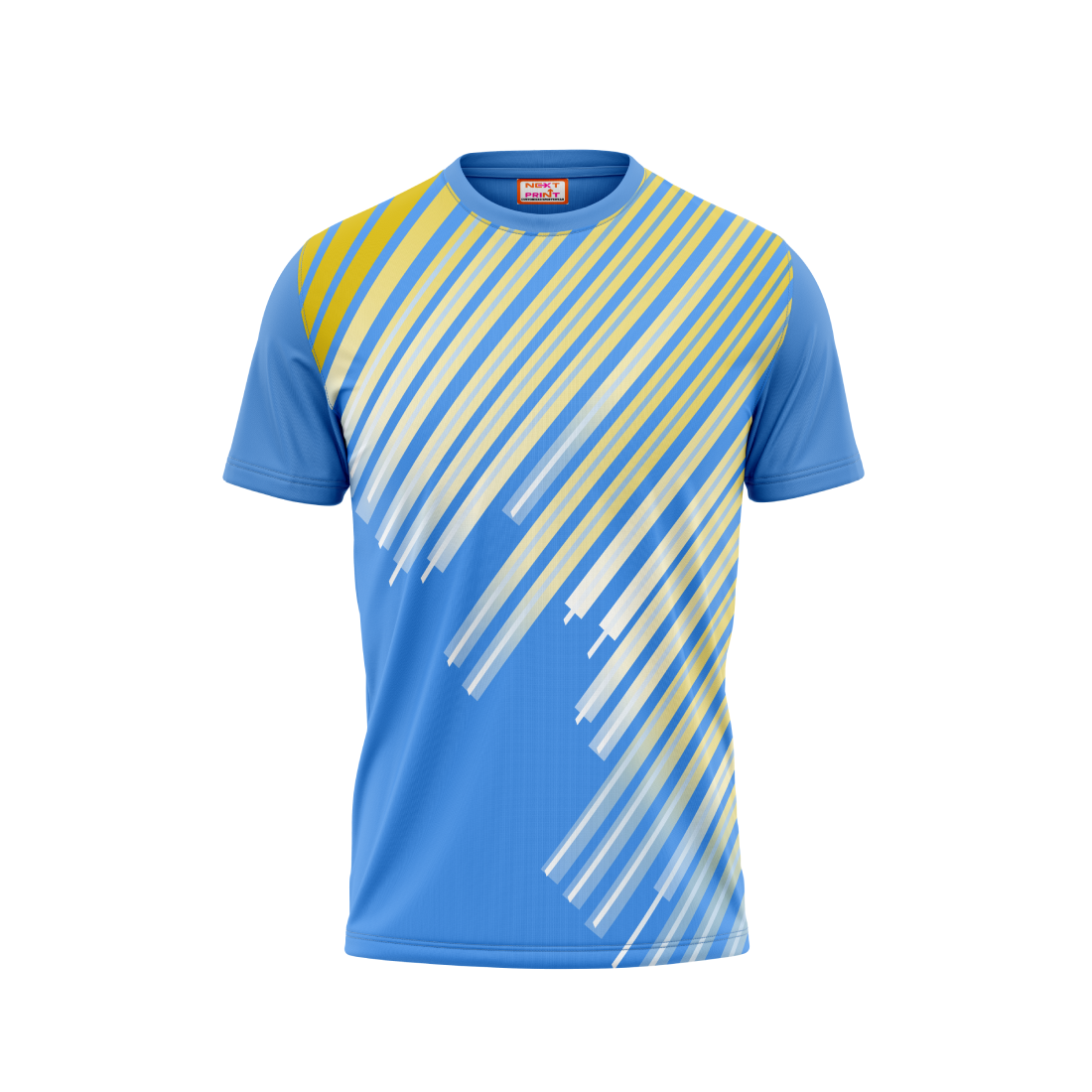 Round Neck Printed Jersey Skyblue NP50000108