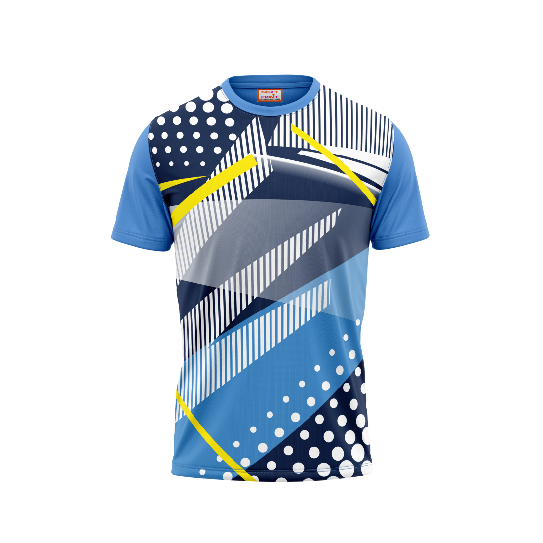 Round Neck Printed Jersey Skyblue NP50000124