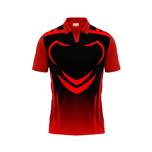 Polo Neck Printed Jersey Red NP50000142