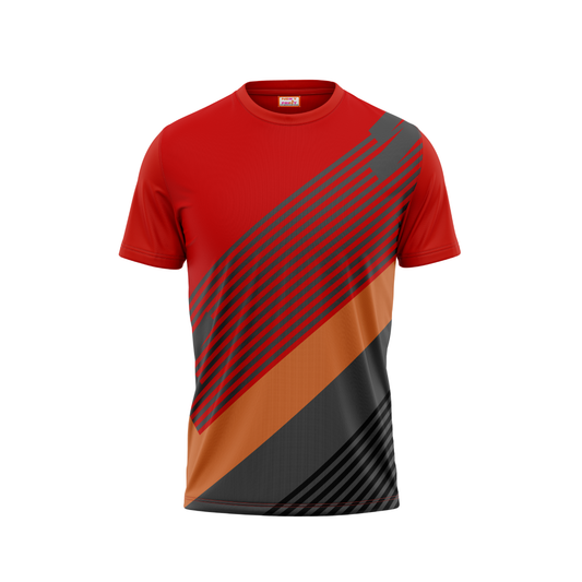 Round Neck Printed Jersey Red NP50000145