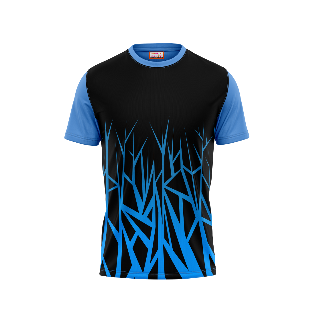 Round Neck Printed Jersey Skyblue NP50000164