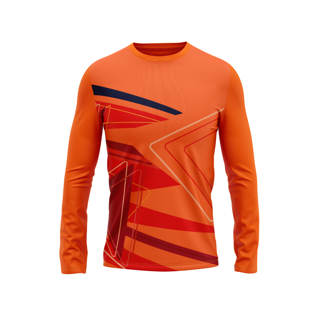 PRINTED ROUND NECK FULL ORANGE
