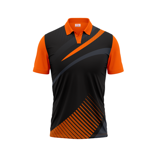 Polo Neck Printed Jersey Orange NP5000018