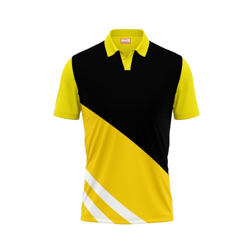 Polo Neck Printed Jersey Yellow NP50000193