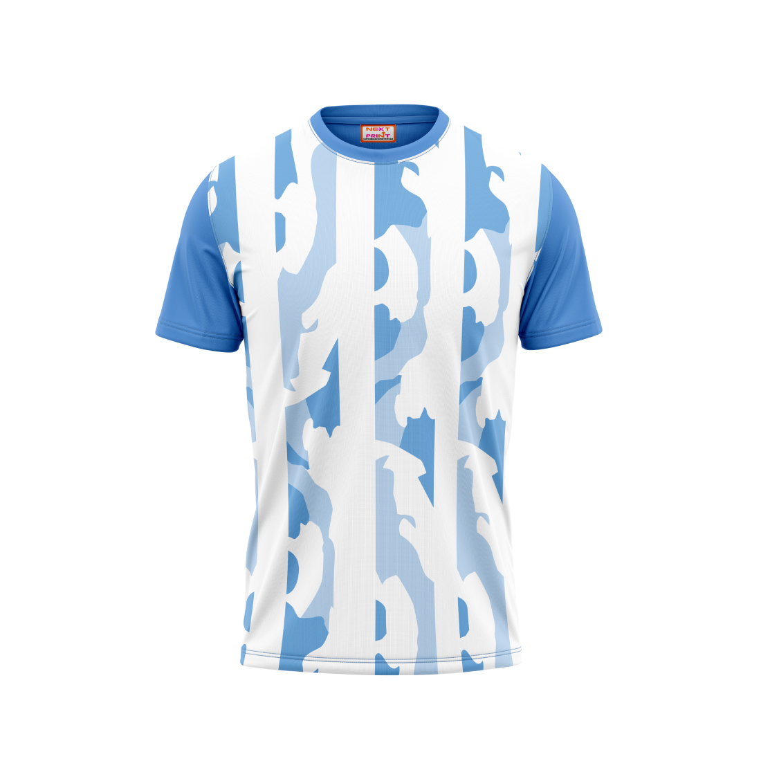 Round Neck Printed Jersey Skyblue NP5000021