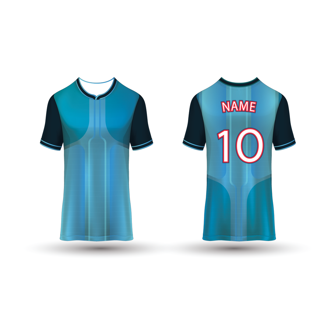 NEXT PRINT All Over Printed Customized Sublimation T-Shirt Unisex Sports Jersey Player Name & Number, Team Name NP50000229