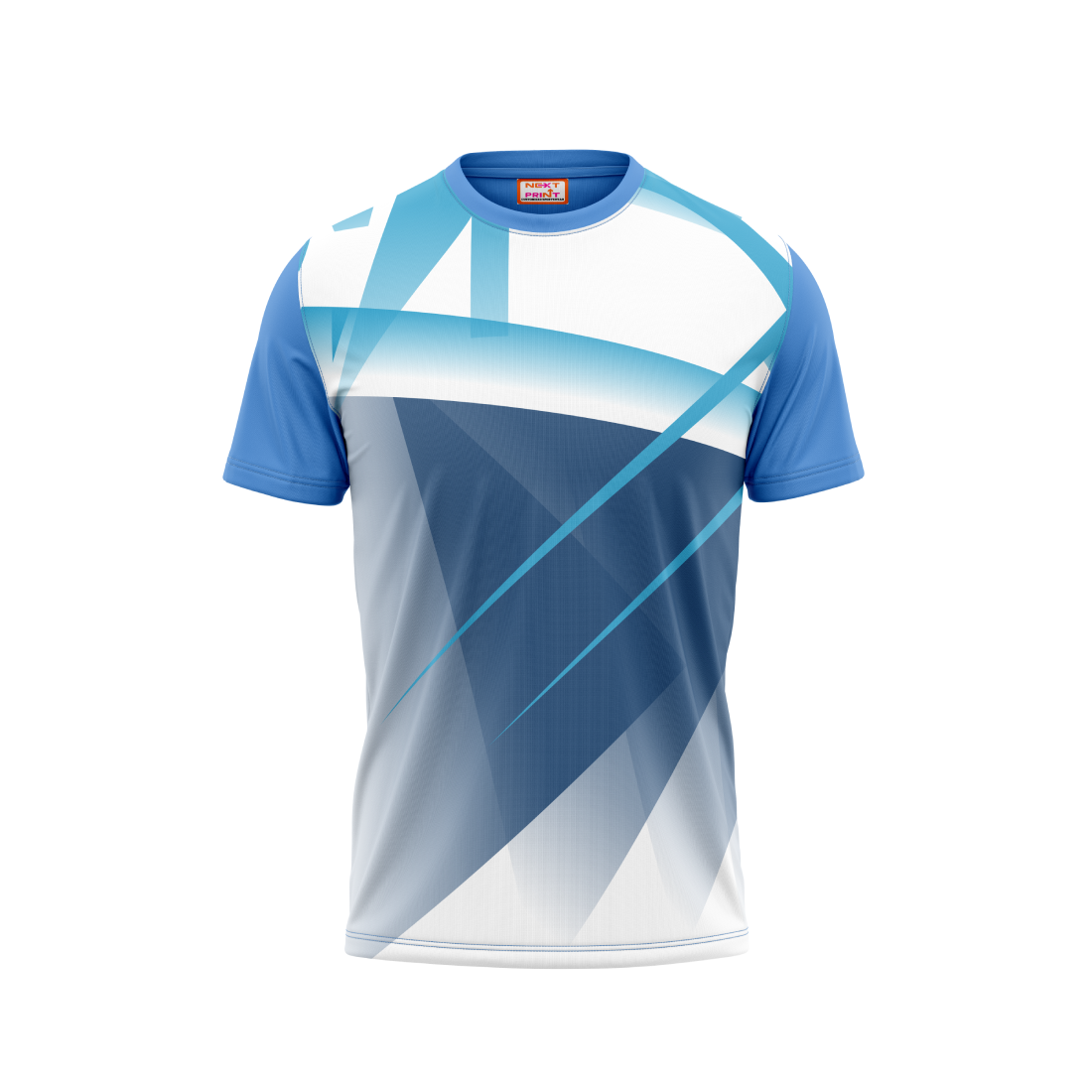 Round Neck Printed Jersey Skyblue NP5000022