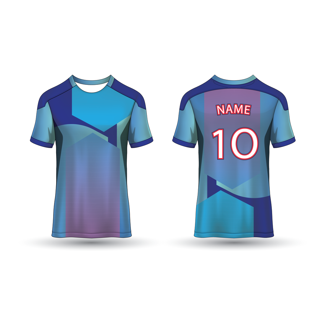 NEXT PRINT All Over Printed Customized Sublimation T-Shirt Unisex Sports Jersey Player Name & Number, Team Name NP50000232
