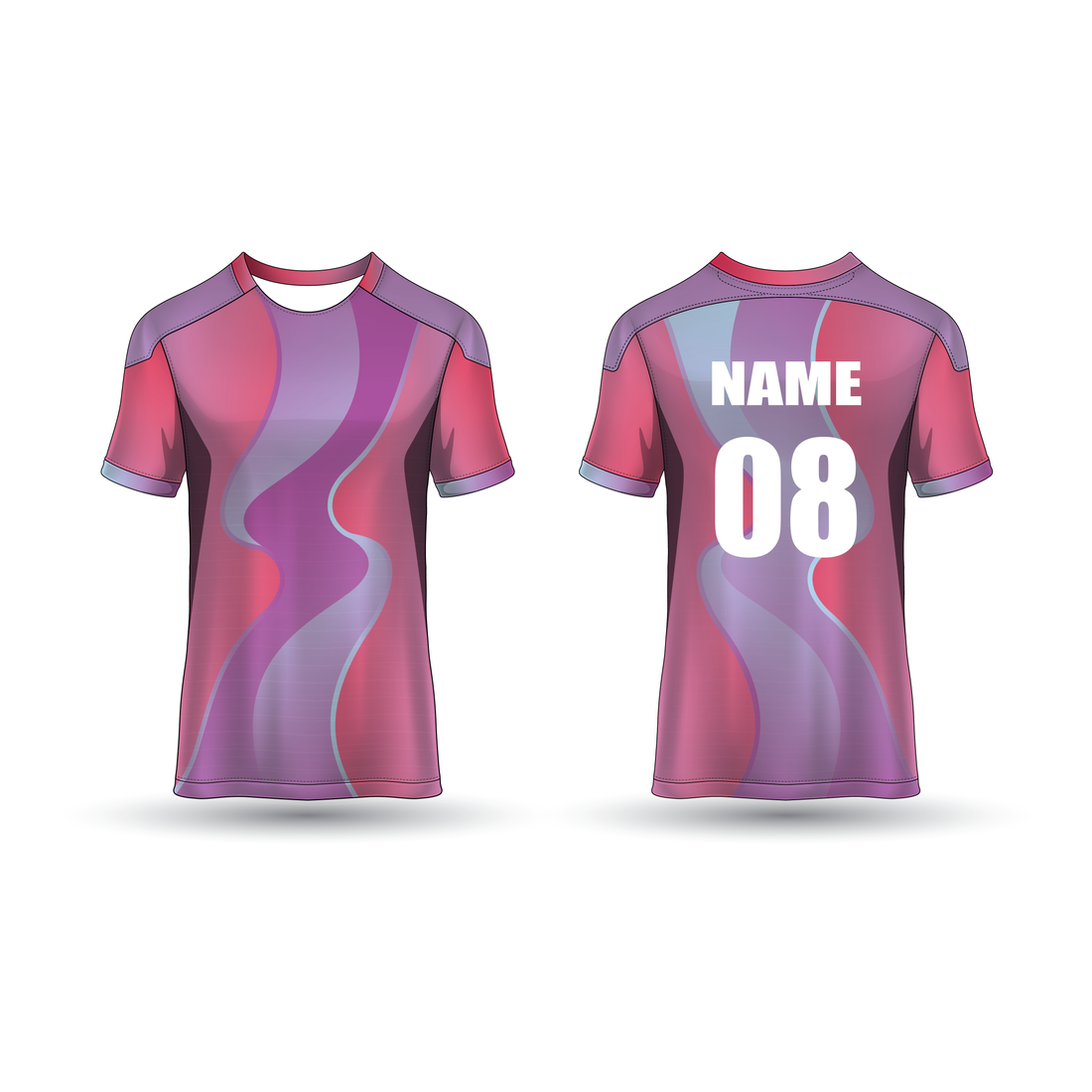 NEXT PRINT All Over Printed Customized Sublimation T-Shirt Unisex Sports Jersey Player Name & Number, Team Name NP50000257