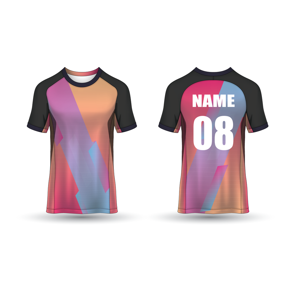 NEXT PRINT All Over Printed Customized Sublimation T-Shirt Unisex Sports Jersey Player Name & Number, Team Name NP50000258