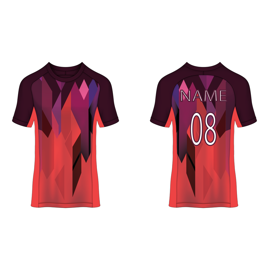 NEXT PRINT All Over Printed Customized Sublimation T-Shirt Unisex Sports Jersey Player Name & Number, Team Name NP50000259