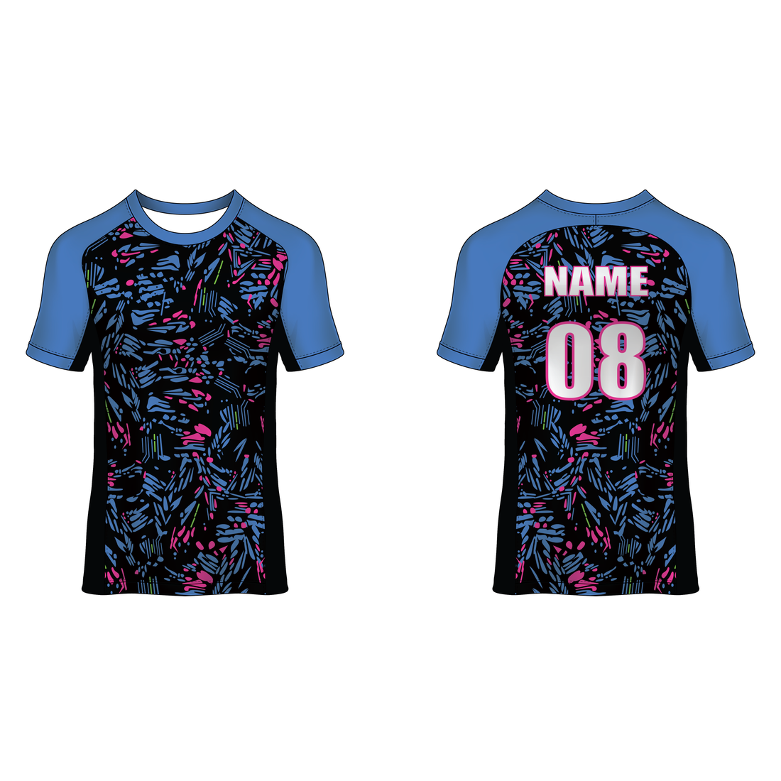 NEXT PRINT All Over Printed Customized Sublimation T-Shirt Unisex Sports Jersey Player Name & Number, Team Name NP50000268