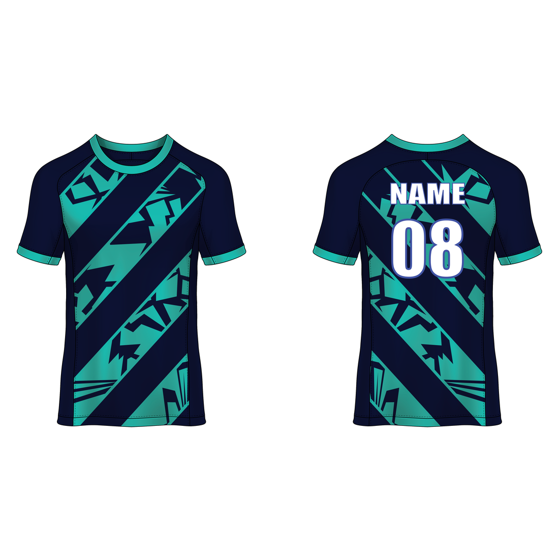 NEXT PRINT All Over Printed Customized Sublimation T-Shirt Unisex Sports Jersey Player Name & Number, Team Name NP50000274