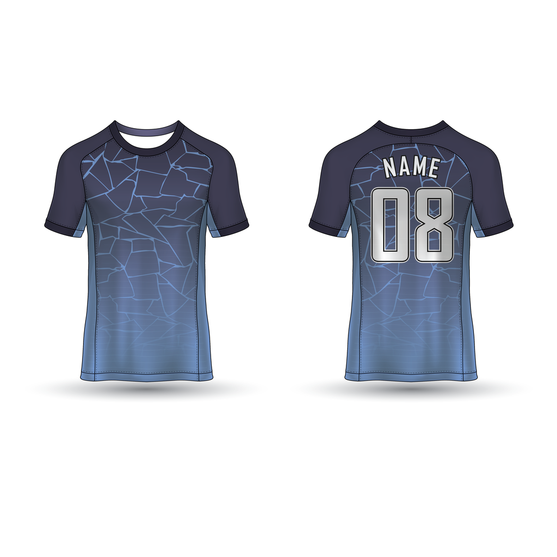 NEXT PRINT All Over Printed Customized Sublimation T-Shirt Unisex Sports Jersey Player Name & Number, Team Name NP50000275