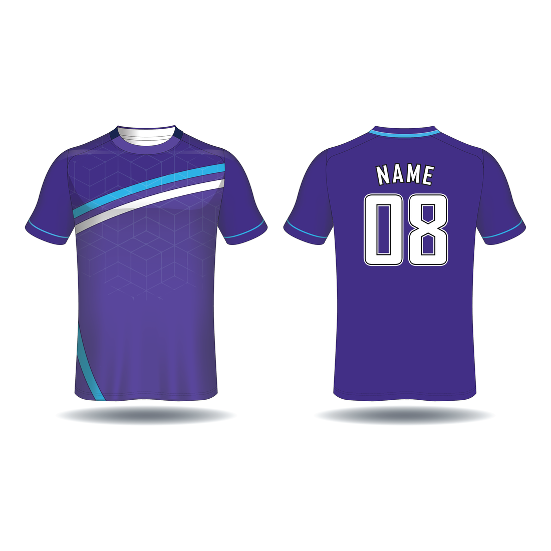 NEXT PRINT All Over Printed Customized Sublimation T-Shirt Unisex Sports Jersey Player Name & Number, Team Name NP50000283