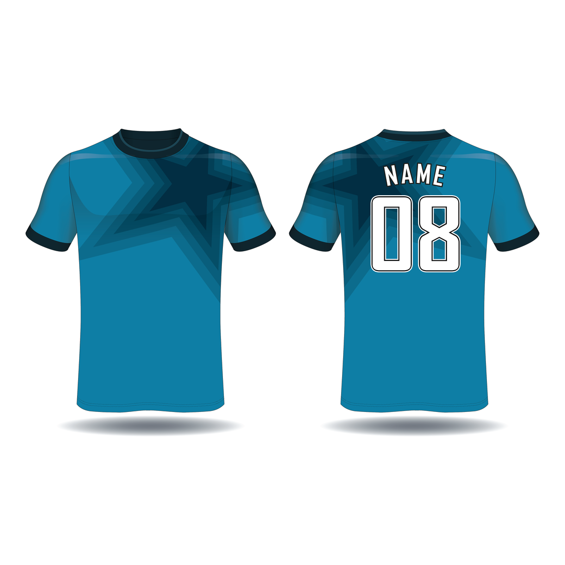 NEXT PRINT All Over Printed Customized Sublimation T-Shirt Unisex Sports Jersey Player Name & Number, Team Name NP50000284